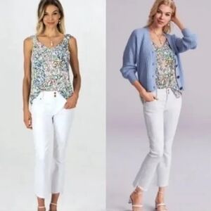 CAbi Multicolor Floral Rotation Sleeveless Top